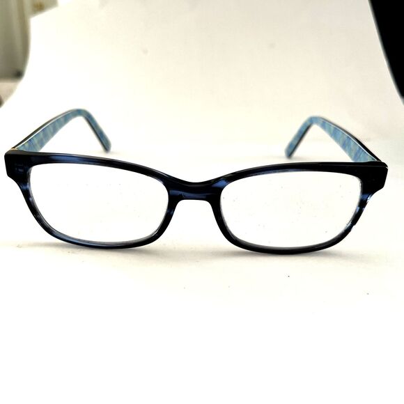Kirkland Signature Eyeglasses Terra BLHRN Designer Frames Only Blue 52-17-140 - Picture 1 of 6